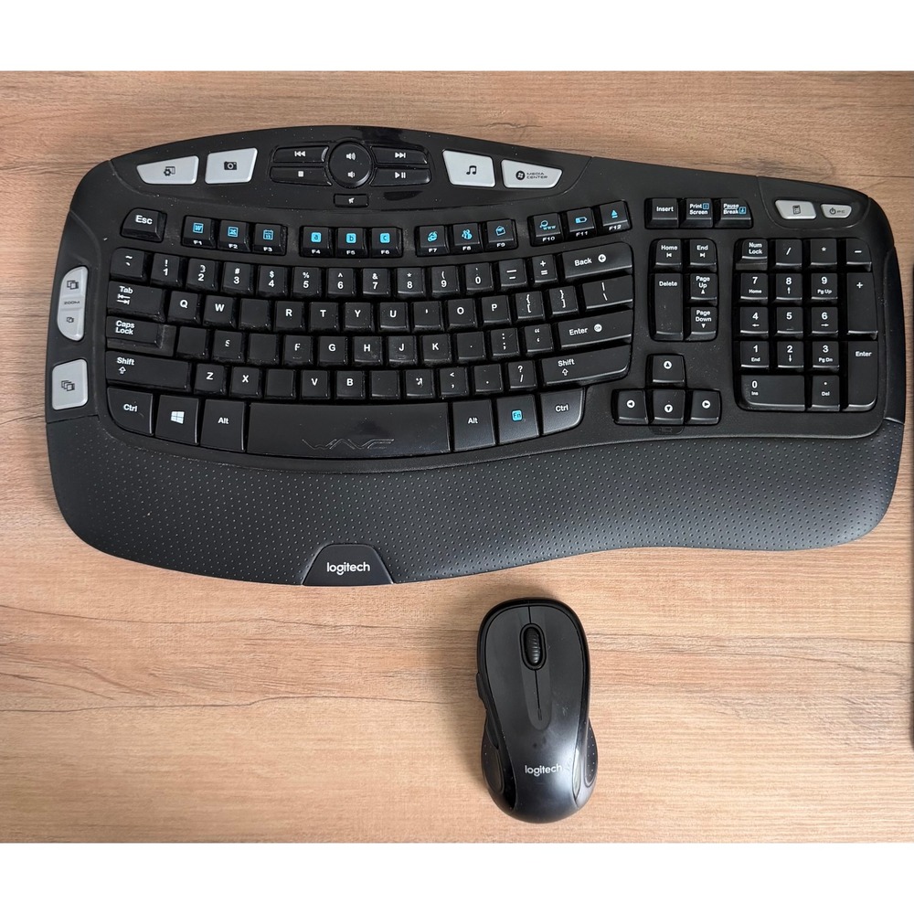 Logitech K350 Wireless Wave Keyboard and M310 Mouse Combo Black Y-R0053